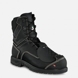 Red Wing 8-inch Waterproof, Metguard, CSA Safety Toe Boot Black-Gray | QU6790852