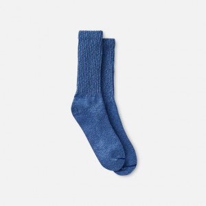 Red Wing Cotton Blend Ragg Crew Boot Socks in Over Dyed Navy/Blue Cotton Blend | BQ5169437