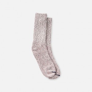 Red Wing Cotton Blend Ragg Crew Socks in Hot Burgundy/Navy/White Cotton Blend | HP2098765