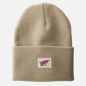 Red Wing Cuffed Beanie Hat in Stone | TU8763402