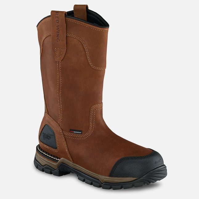 Red Wing 11-inch Waterproof Safety Toe Pull-On Boot Rød | UJ0845716