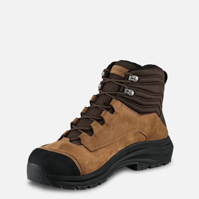 Red Wing 6-inch Waterproof Safety Toe Boot Black-Tan Fleck | UW7925304