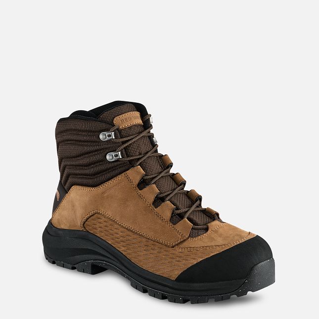 Red Wing 6-inch Waterproof Safety Toe Boot Black-Tan Fleck | UW7925304