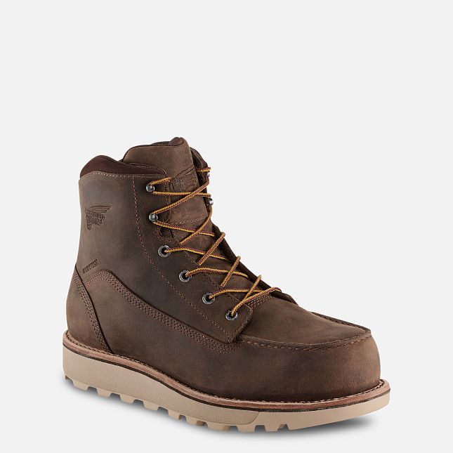 Red Wing 6-inch Waterproof Safety Toe Boot Tan | NL0753219