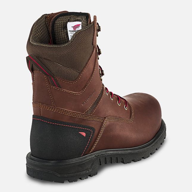 Red Wing 8-inch Waterproof CSA Safety Toe Boot Black-Gray | LF1385067