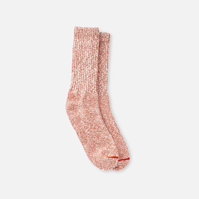 Red Wing Cotton Blend Ragg Crew Socks in Rust/White Cotton Blend | KA1065298