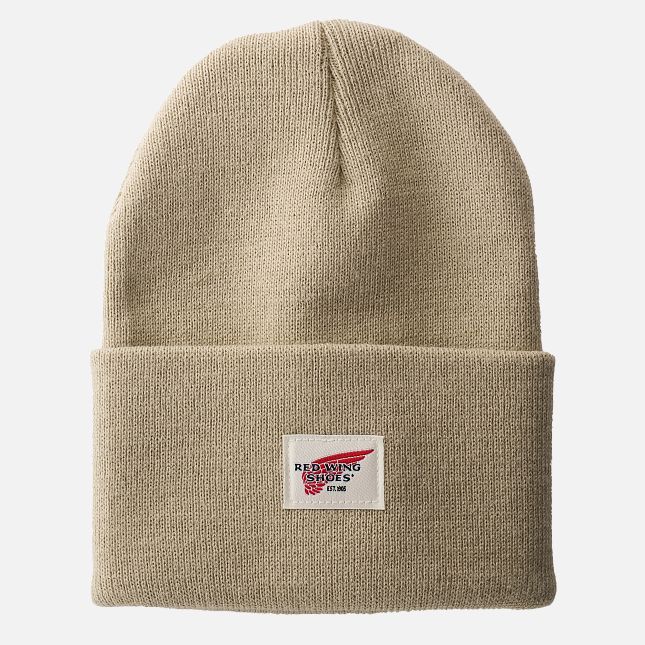 Red Wing Cuffed Beanie Hat in Stone | TU8763402