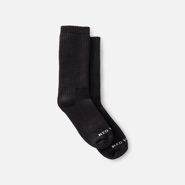 Red Wing Cushion Crew Socks in Black Cotton Blend | NJ9413286