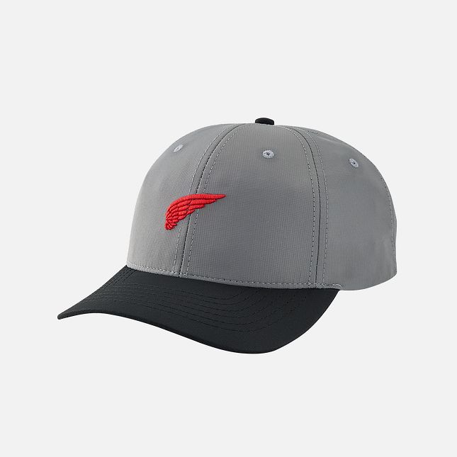 Red Wing Embroidered Wing Performance Ball Cap in Charcoal Gray | AD4821706