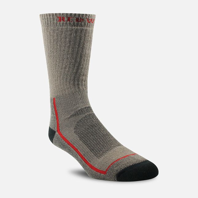 Red Wing Merino Wool Blend Crew Sock in Brown | MU6423587