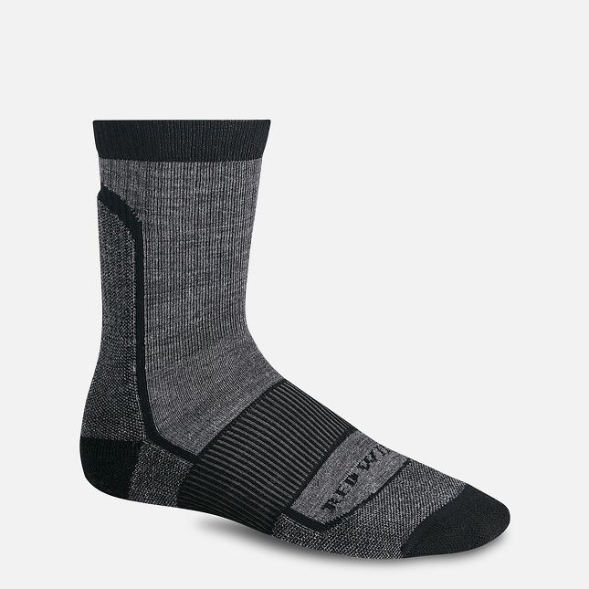 Red Wing Merino Wool Blend Crew Sock in Black | TB6049128