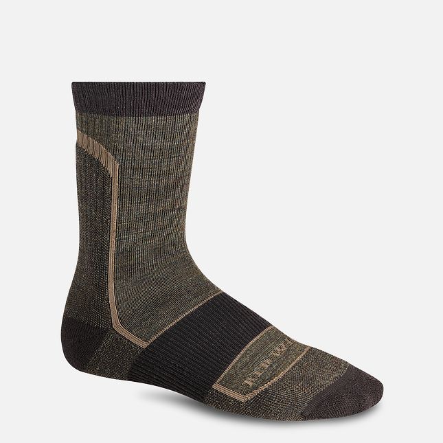 Red Wing Merino Wool Blend Crew Sock in Brown | CS1240736