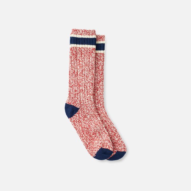 Red Wing Wool Blend Ragg Crew Socks in Red/Navy Wool Blend | JG8794316